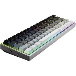 INF Clavier mécanique filaire à éclairage mixte 68 touches - Gris dégradé avec commutateur bleu