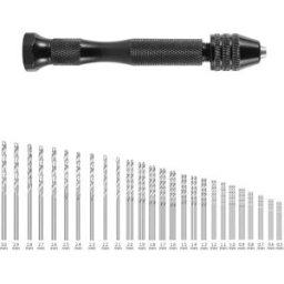 INF Ensemble de mini-perceuses en acier rapide de 49 pièces de 0,5 à 3,0 mm