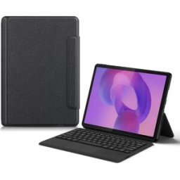 INF Étui Clavier 2-en-1 avec Touchpad Compatible avec Lenovo Yoga Pad Pro AI 12.7 Pouces - Texture Cuir Noir