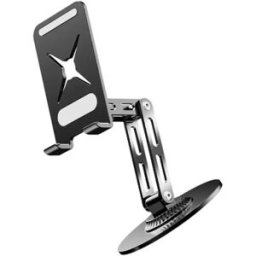 INF Support tablette double pliable en alliage d'aluminium, rotation 360°, anti-dérapant et stable - compatible avec Apple iPad
