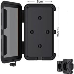 INF Support téléphone guidon 6.7-inch étanche pour vélo - Coque antichoc PC+ABS avec écran tactile PVC et boucle de sécurité