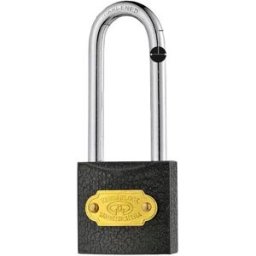 INF Cadenas en Fer à Anse Longue 32mm - Serrure Antivol Noire pour Sécurité Domestique