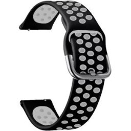 INF Bracelet de montre en silicone pour Samsung Gear S3/Galaxy Watch 46 mm Noir + Blanc