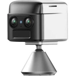 INF Caméra WiFi Double Objectif Basse Consommation 3MP, Accès à Distance, Vision Nocturne, Surveillance des Animaux