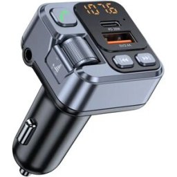 INF Transmetteur FM Bluetooth voiture MP3 - Bluetooth 5.1, Double USB 5V 2.4A + PD30W, Appels mains-libres, Boîtier ABS noir