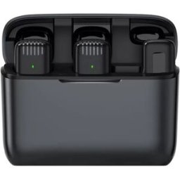 INF Microphone Lavalier Double Sans Fil avec Étui de Charge pour Enregistrement sur Smartphone, Compatible avec iPhone,