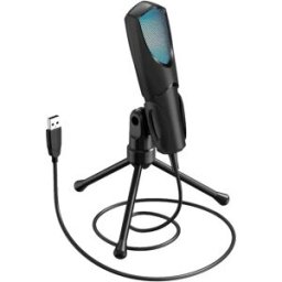 INF Microphone Gaming RGB avec Filtre Anti-Pop & Trépied - Micro Condensateur USB pour PC, Podcast, Streaming