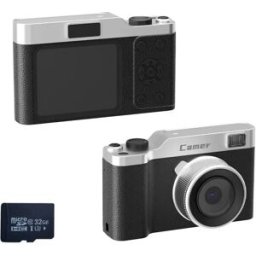 INF Appareil Photo Numérique Compact avec Zoom Optique 5x et Carte TF 32 Go - Capturez Vos Souvenirs en Déplacement Le noir