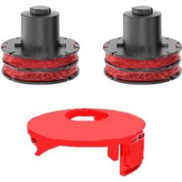 INF Kit de bobine de fil de coupe-bordure AL-KO 112966 compatible avec GLE350/GLE450/GLE550 (2 bobines + 1 couvercle) Paquet de