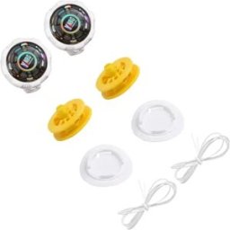 INF Système de boucle rotative automatique pour lacets - Kit 4 pièces avec verrouillage à molette et libération rapide Blanc