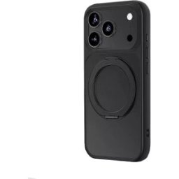 INF Coque Noire Anti-Chute Effet Peau avec Support 360° Compatible avec iPhone 17