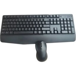 INF Ensemble Clavier et Souris Bluetooth Silencieux avec Repose-Poignet Ergonomique, Inclinaison 8°, Récepteur USB, Noir