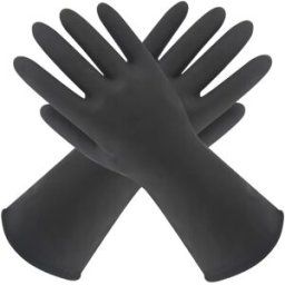 INF Gants industriels en latex M, gants de travail imperméables et résistants à l'huile (1 paire)
