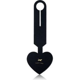 INF Lot de 5 étiquettes de bagage noires - Identifiant de valise en cuir PU avec étiquette nominative