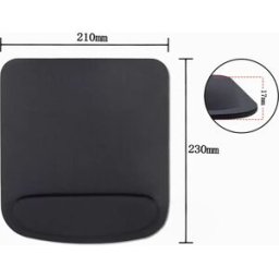 INF Tapis de souris ergonomique avec repose-poignet Le noir