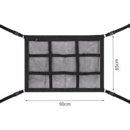 INF Filet de Rangement de Toit de Voiture 4ème Génération 90x65cm Compatible avec Accessoires Auto, Filet de Rangement Suspendu