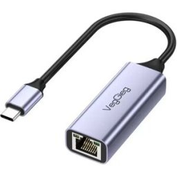 INF Adaptateur Type-C vers Gigabit Ethernet - Connecteur RJ45 en Alliage d'Aluminium