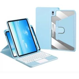 INF Étui clavier Bluetooth rotatif à 360° compatible avec iPad Pro 11 pouces (2022/2021/2020/2018) - Bleu