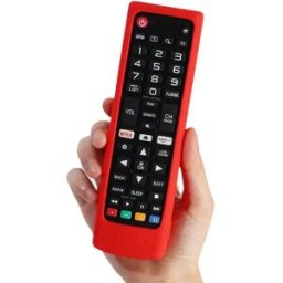 INF Housse de protection en silicone compatible avec la télécommande universelle LG Rouge