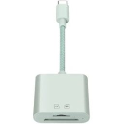INF Lecteur de cartes Type-C double (SD+TF) - Lecteur USB-C haute vitesse 15M/s, ABS, compatible avec MacBook, iPad et Vert