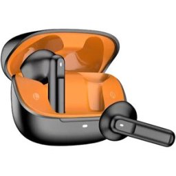 INF Écouteurs Bluetooth TWS à quatre micros ENC pour une clarté d'appel supérieure Noir + Orange