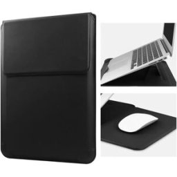 INF Housse Refroidissante Multifonctionnelle 3-en-1 pour Ordinateur Portable 13.3/14 Pouces : Étui en Cuir PU Imperméable avec