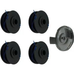 INF Kit de tête de coupe-bordures Ryobi : Bobine RAC123 (x4) et couvercle RAC122 (x1) - Ensemble de remplacement