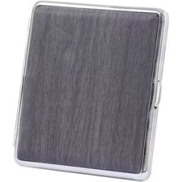 INF Étui à Cigarettes en Cuir PU avec Texture Bois - Contient 20 Cigarettes de Taille Standard Gris