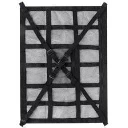 INF Filet de rangement pour plafond de voiture 18 compartiments, 70cm x 50cm, noir, compatible avec accessoires automobiles