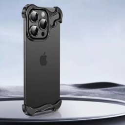 INF Coque Unique en Métal + Film de Protection d'Objectif pour iPhone 14 - Noir