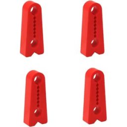INF Tampon Amortisseur de Boucle de Serrure de Porte de Voiture - Lot de 4, PVC Rouge