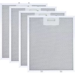 INF Lot de 4 filtres de hotte de remplacement compatible avec Whirlpool, Ikea, Jenn Air W10169961A, Aluminium et Charbon Actif