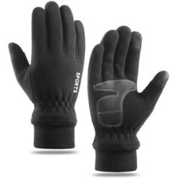 INF Gants de cyclisme d'hiver - Gants thermiques coupe-vent pour écran tactile pour le ski Le noir
