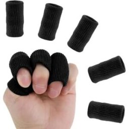 INF Lot de 20 Manchons de Protection pour Doigts - Respirants et Élastiques Le noir