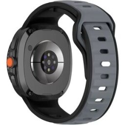 INF Bracelet de remplacement en silicone bicolore compatible avec Samsung Galaxy Watch8 / Galaxy Watch8 Classic - Fermoir à Gris