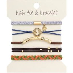 INF Bracelet Élastique pour Cheveux Carte Dorée - Accessoire Élégant