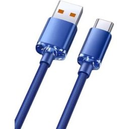 INF Lot de 2 câbles USB Type-C à charge rapide 120W avec arrêt automatique, 6A, 480Mbps, compatible avec Huawei, Samsung, Bleu 1,5 m