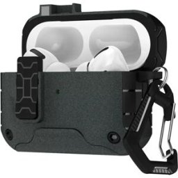 INF Étui de protection en peluche pour écouteurs Bluetooth compatible avec AirPods Pro/Pro 2 avec verrouillage sécurisé et Gris