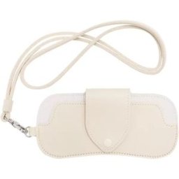 INF Étui à lunettes de soleil portable pour femmes et hommes, étui à lunettes en cuir PU avec cordon