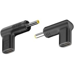 INF Lot de 2 adaptateurs coudés Type-C femelle vers DC mâle 20V - Alimentation USB-C 100W
