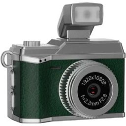 INF Mini Caméra Rétro avec Flash : Vidéo HD 1080P, Style Vintage, Enregistreur Portable Vert