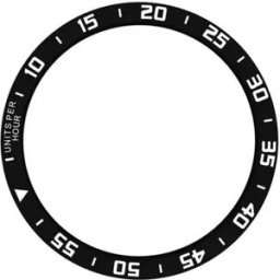 INF Bague de lunette noire et blanche en acier inoxydable 45 mm compatible avec Samsung Galaxy Watch 5 Pro