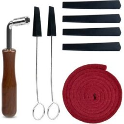INF Kit d'accordage de piano professionnel - Ensemble de 8 pièces (noir)