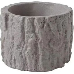 INF Bol d'alimentation pour reptiles et amphibiens, abreuvoir en forme de souche d'arbre Gris