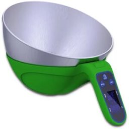 INF Balance électronique bol en inox avec gobelet détachable, capacité 2000mL, 5kg/11lb max, rétroéclairage bleu Vert