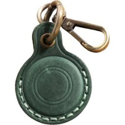 INF Étui en cuir premium pour Apple AirTag Vert