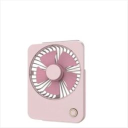 INF Ventilateur de bureau pliable ultra-fin avec batterie 3600mAh, pad d'aromathérapie, 3 vitesses silencieuses, rechargeable Rose