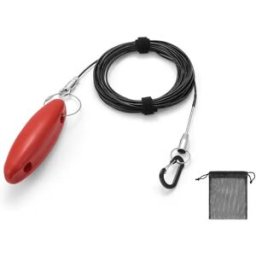 INF Stringer à leurres extérieur 8m - Petit, Acier inoxydable 304 et alliage d'aluminium, Anti-emmêlement, Dégagement rapide