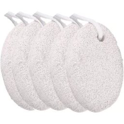 INF Lot de 5 pierres ponces épaisses pour les pieds - Pierre volcanique blanche pour éliminer les callosités