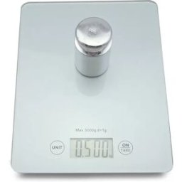 INF Balance de cuisine tactile en verre trempé - Capacité 2g-5000g, précision 1g, écran LCD Argent